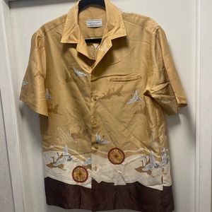 Mark Raysten 1970’s Asian Swan Mens Vintage Aloha  Shirt